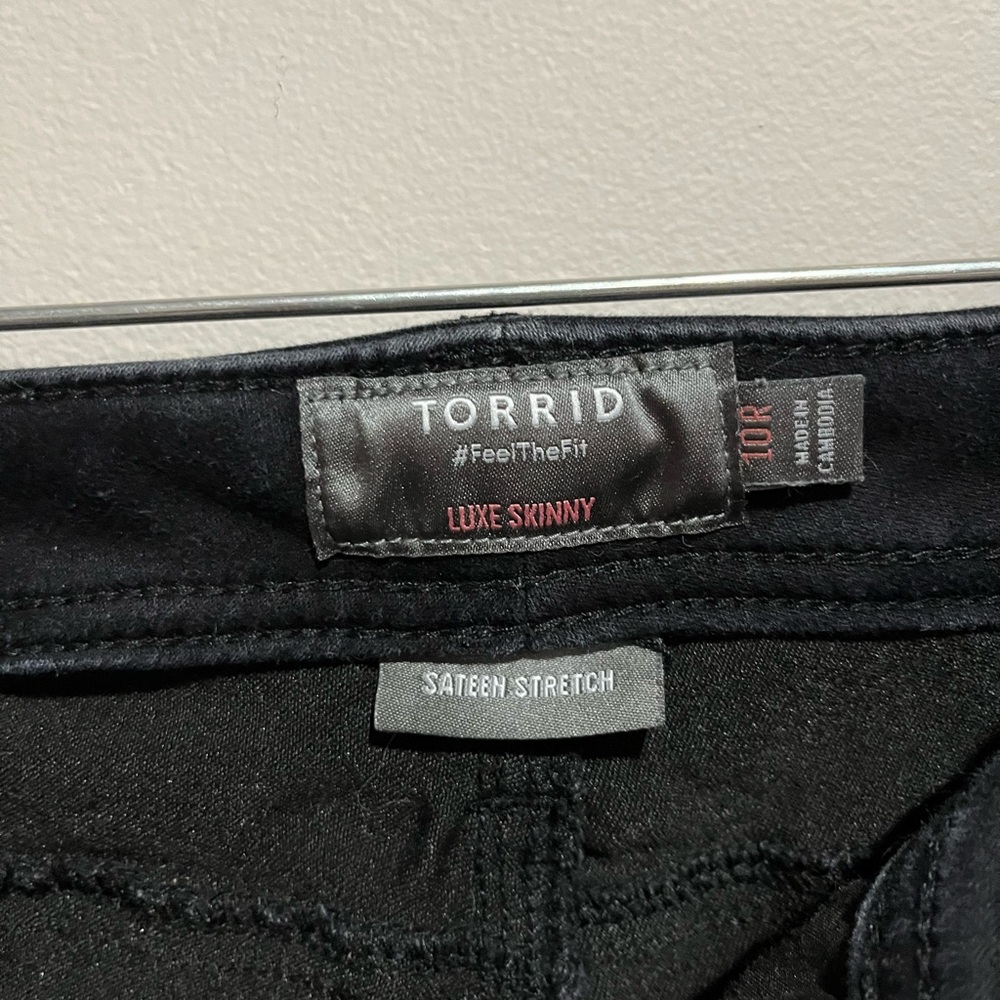Torrid black Sateen jeans